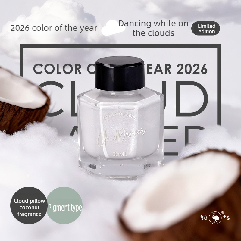 Fountain Pen Bottled Ink - Ostrich 50ml 2026 Color Cloud Dancer