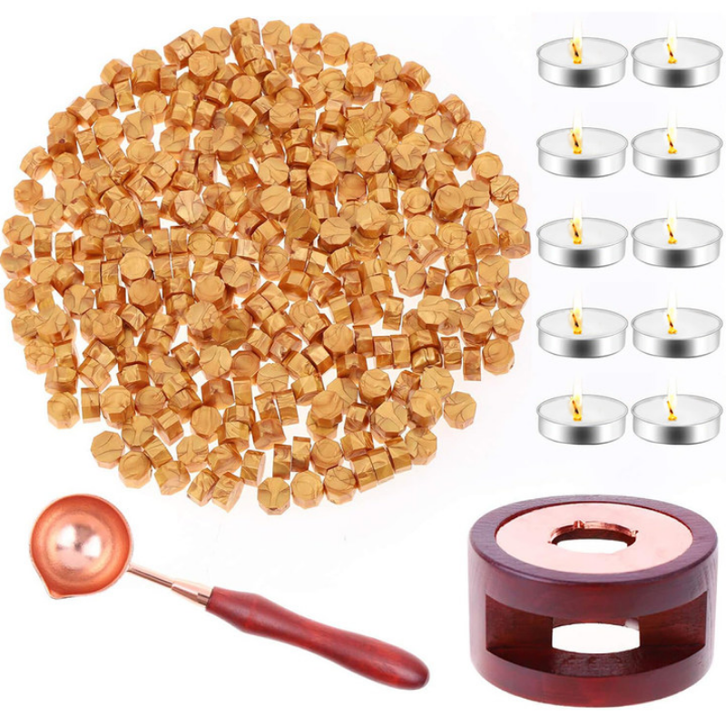 Wax Seal Set Includes 200 Gold - Wax Seal Stamp Set reseña y precio