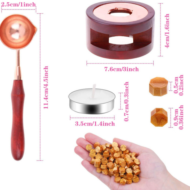 Wax Seal Set Includes 200 Gold - Wax Seal Stamp Set reseña y precio
