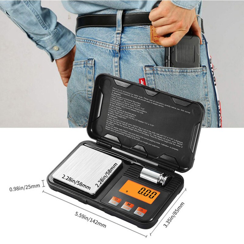 Digital Mini Scale 200g/0.01g  - Tape Dispenser Weighted reseña y precio