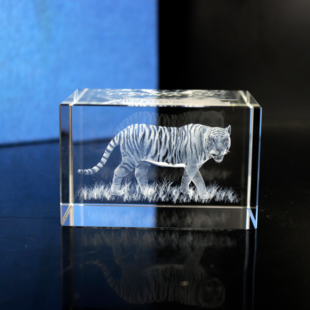 K9 Crystal Tiger Model Statue  - Paper Weight Crystal reseña y precio