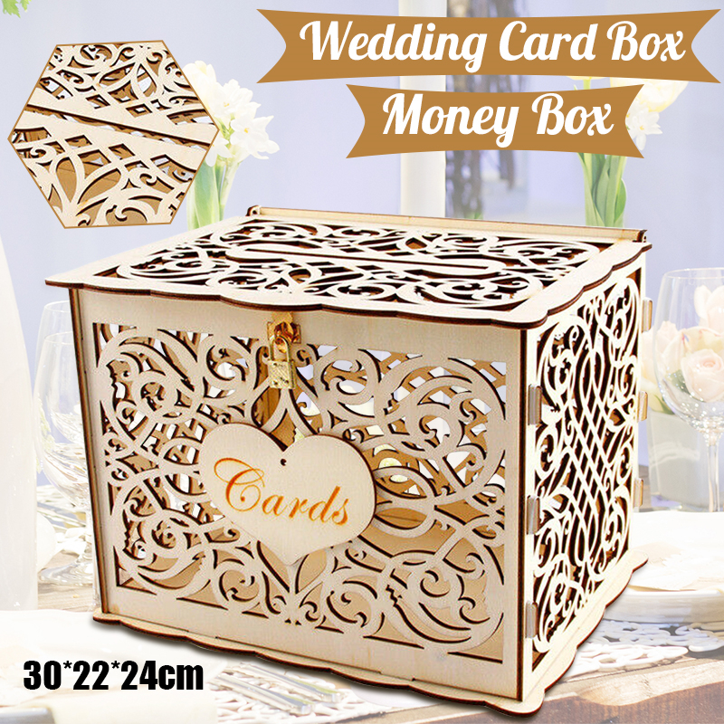 30X24X21cm DIY Wedding Gift Ca - Card Index Box reseña y precio