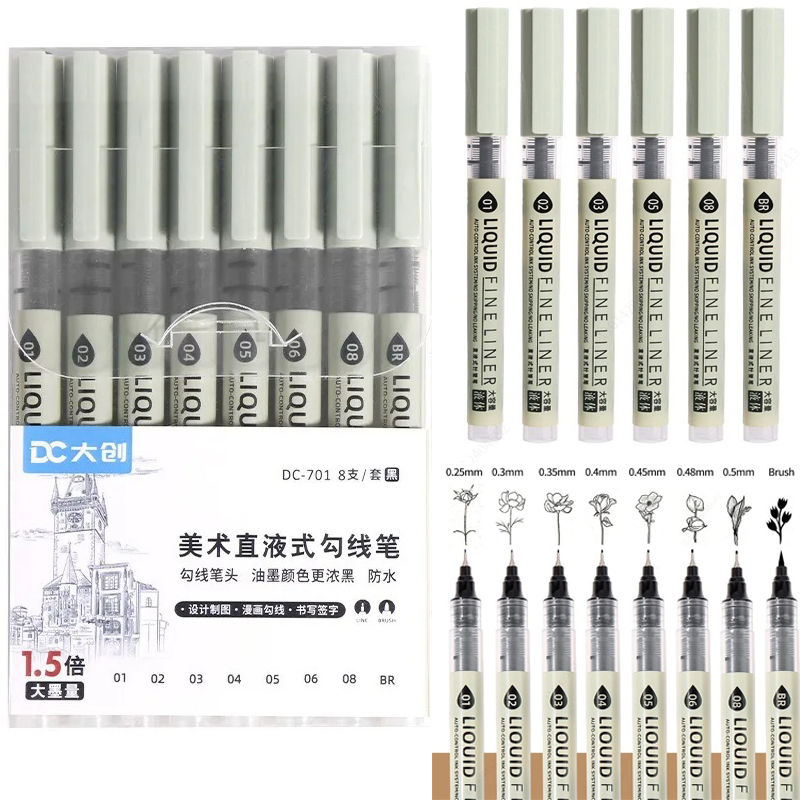 12 Tibs Black Pen Fine Line Sk - Correction Pen Fine reseña y precio