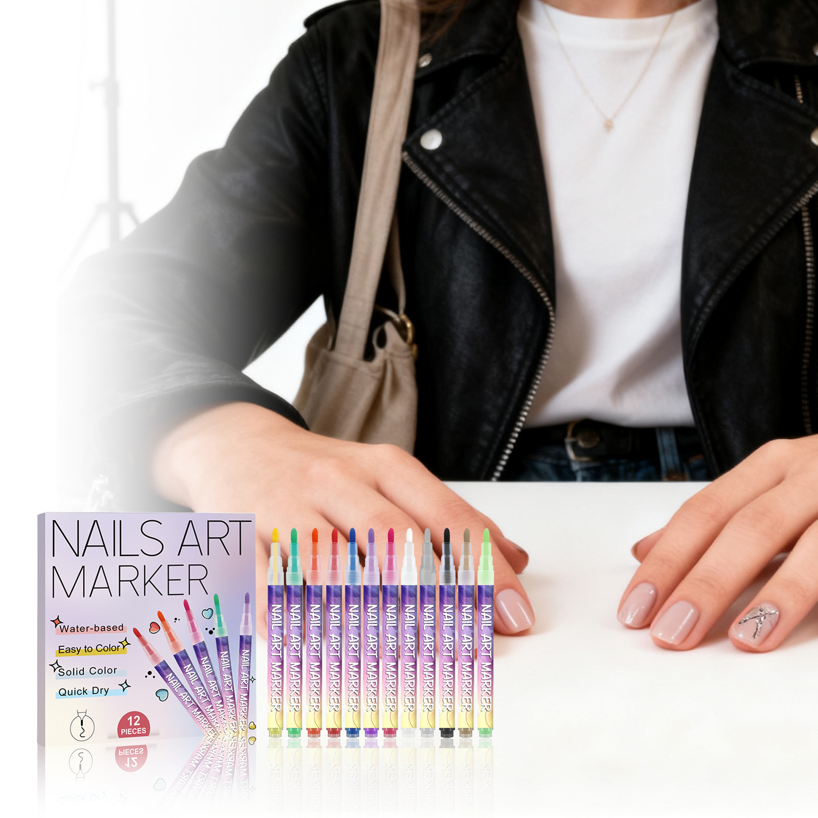 12Pcs Nail Art Pens With Fine  - Correction Pen Fine reseña y precio