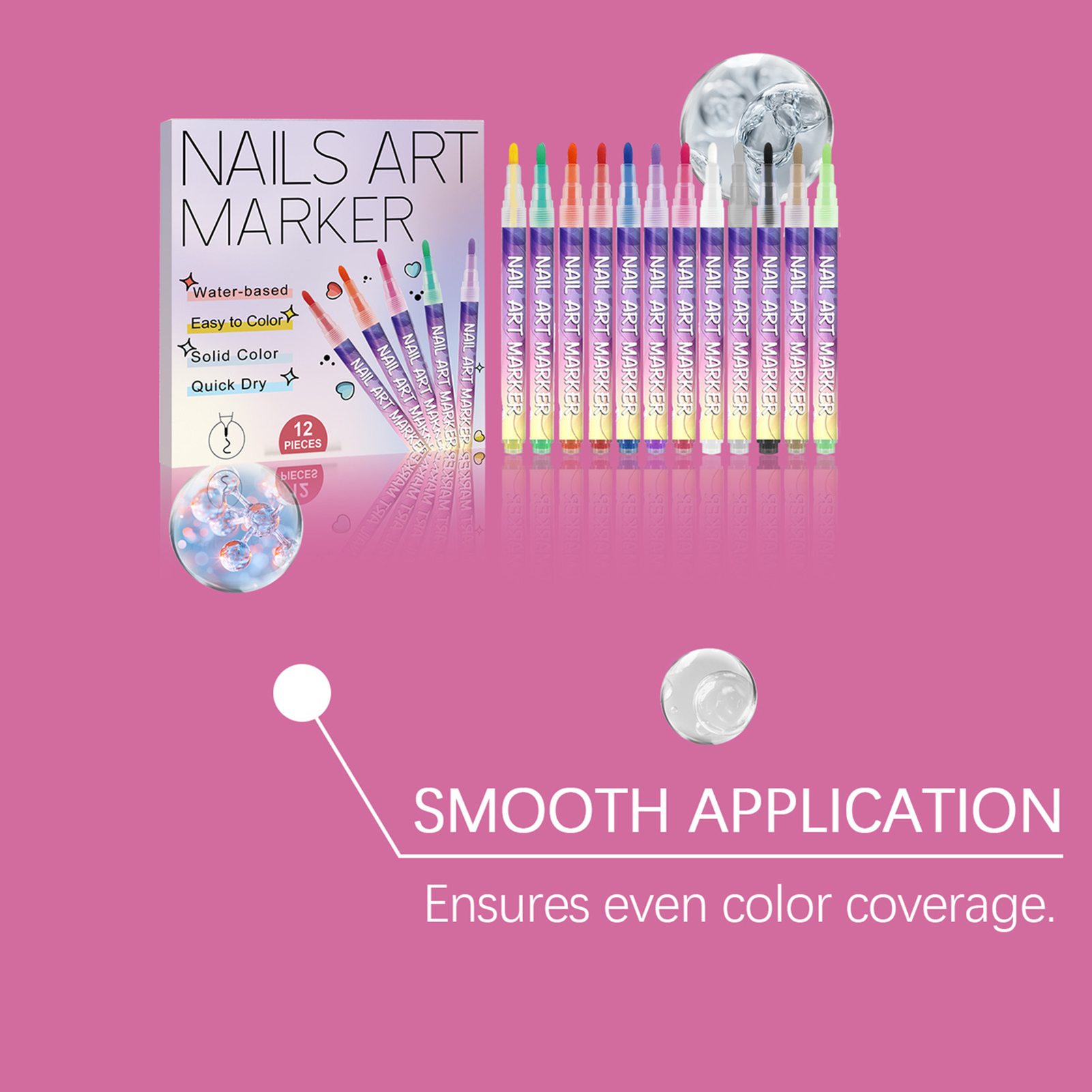 12Pcs Nail Art Pens With Fine  - Correction Pen Fine reseña y precio