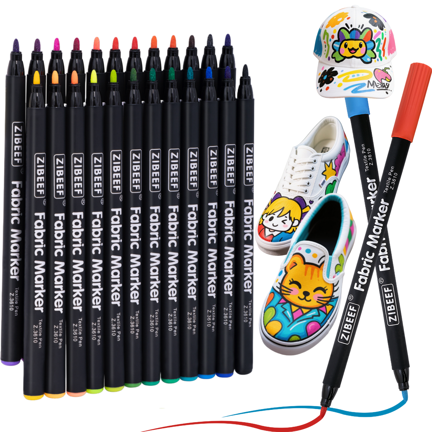 12/24 Color Fabric Markers-Fin - Correction Pen Fine reseña y precio