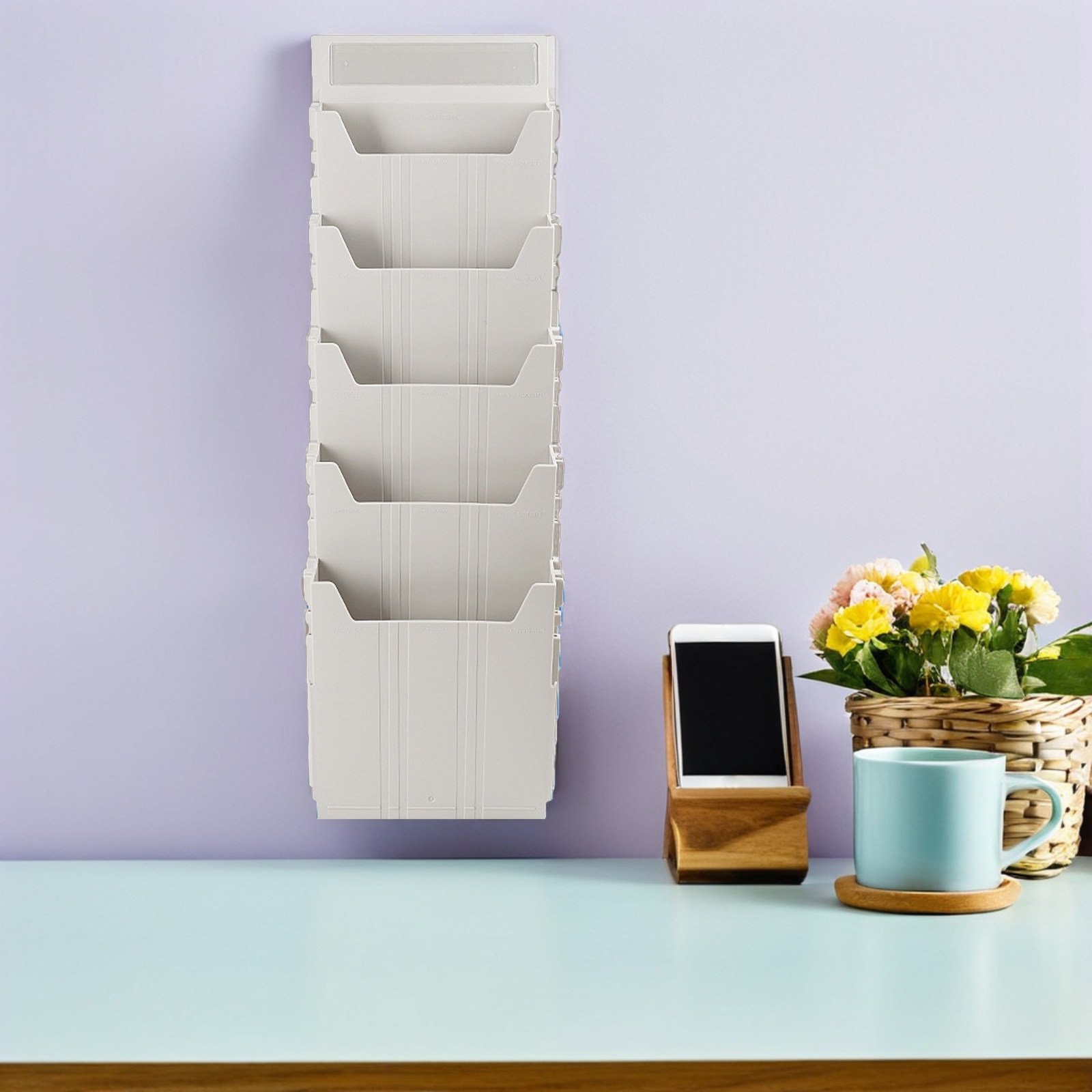 Wall Mounted File Organizer Ad - Magazine Holder Rack reseña y precio