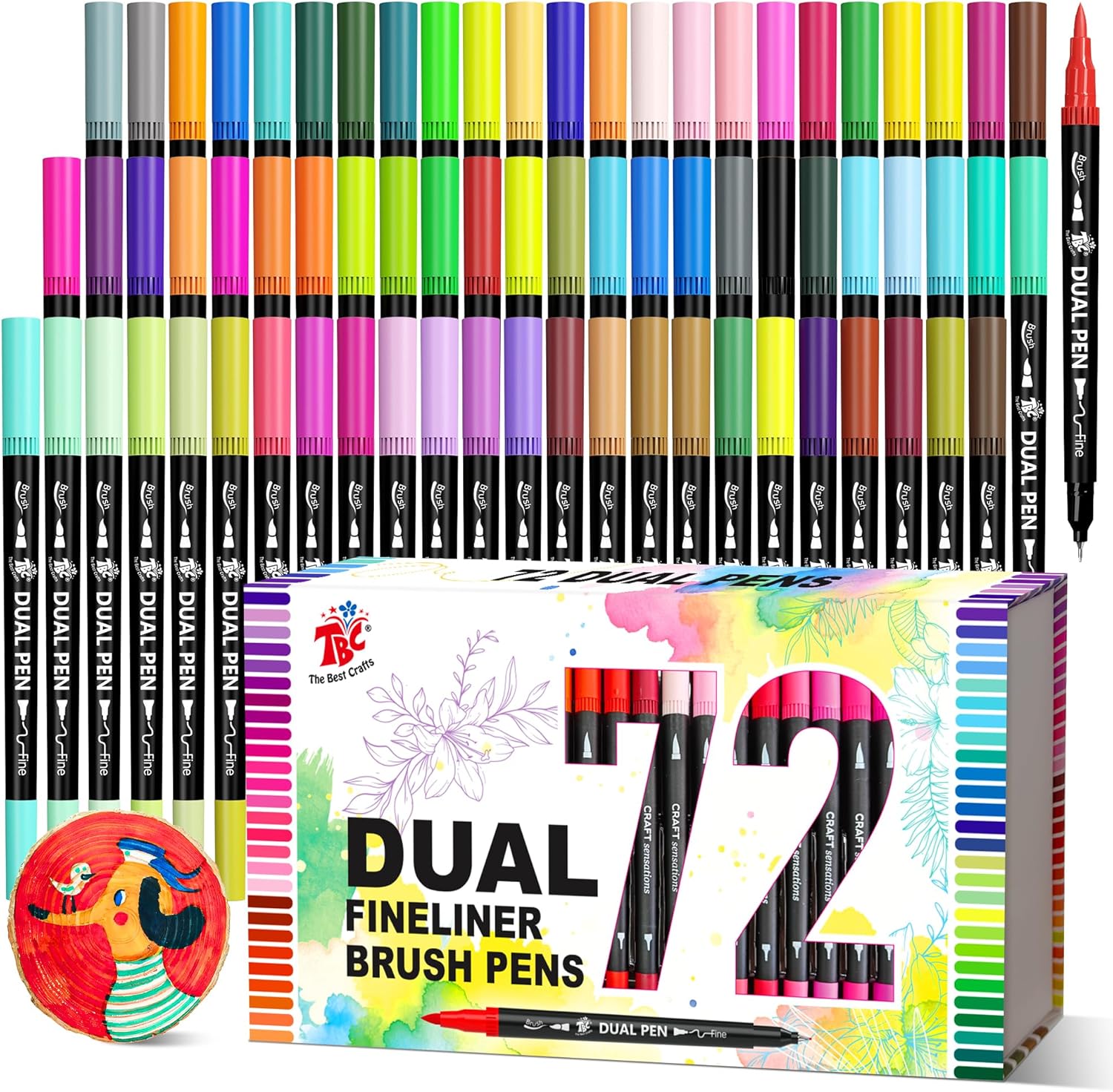 72 Color Dual Tip Brush Pens,  - Correction Pen Fine reseña y precio