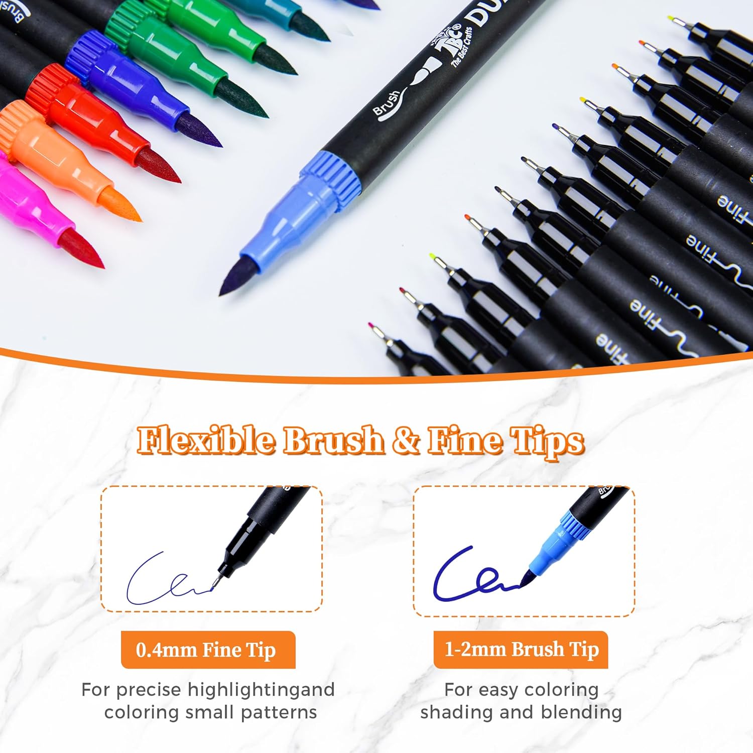 72 Color Dual Tip Brush Pens,  - Correction Pen Fine reseña y precio