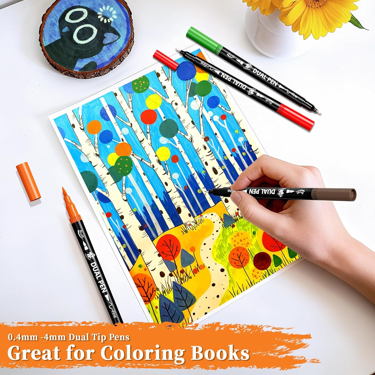 72 Color Dual Tip Brush Pens,  - Correction Pen Fine reseña y precio