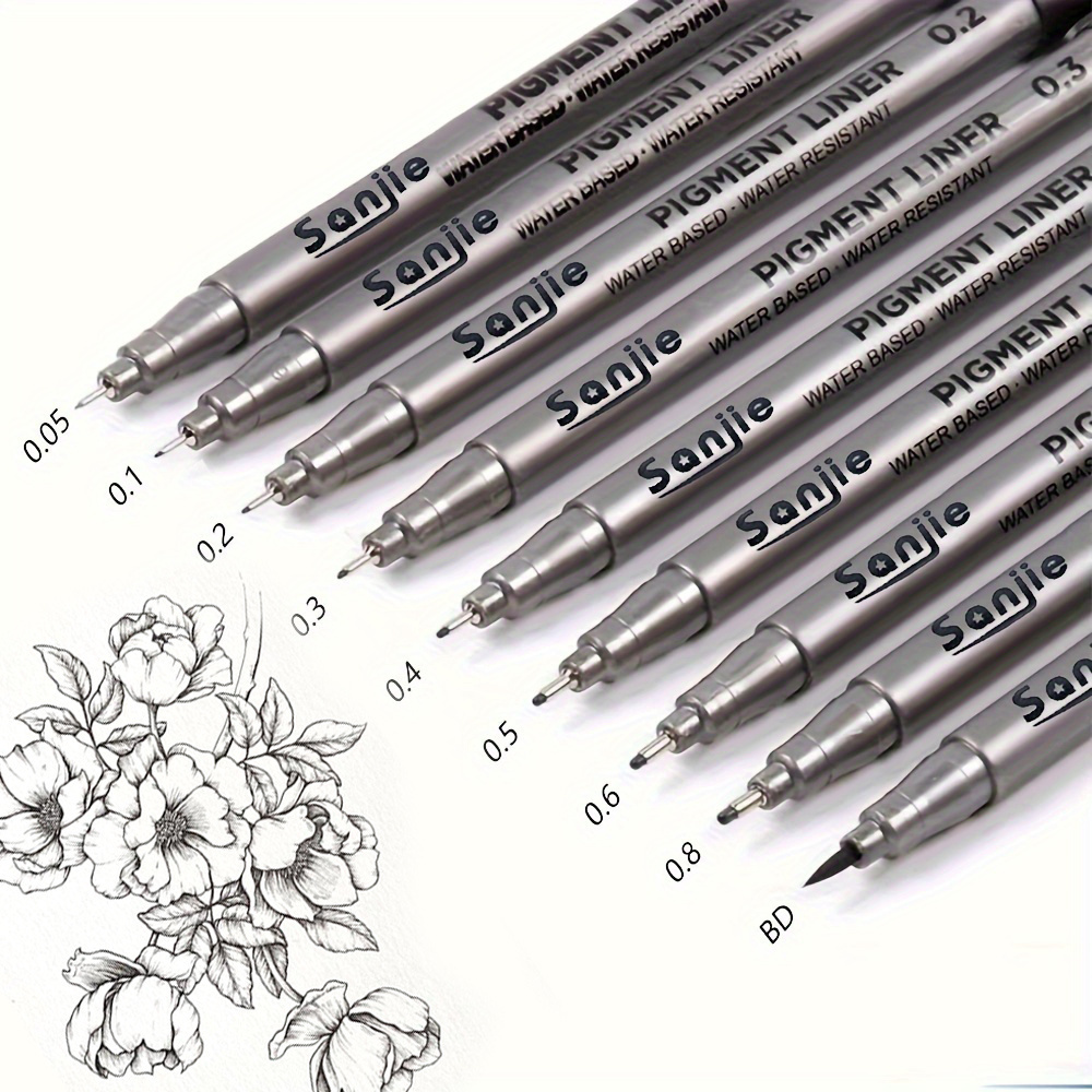9-Piece Fine Line Waterproof I - Correction Pen Fine reseña y precio