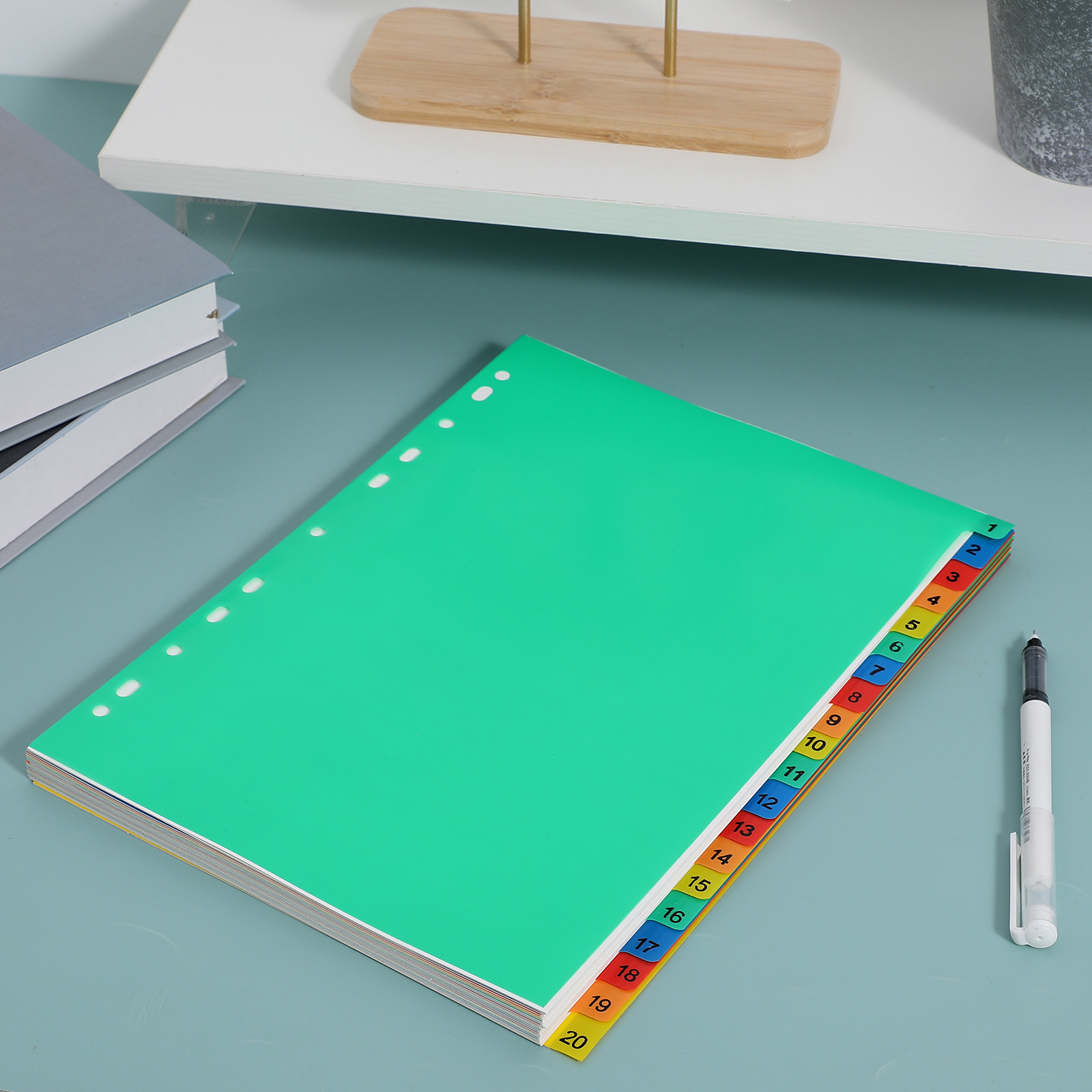 20 Pages A4 Colorful Plastic B - Tab Divider A4 reseña y precio