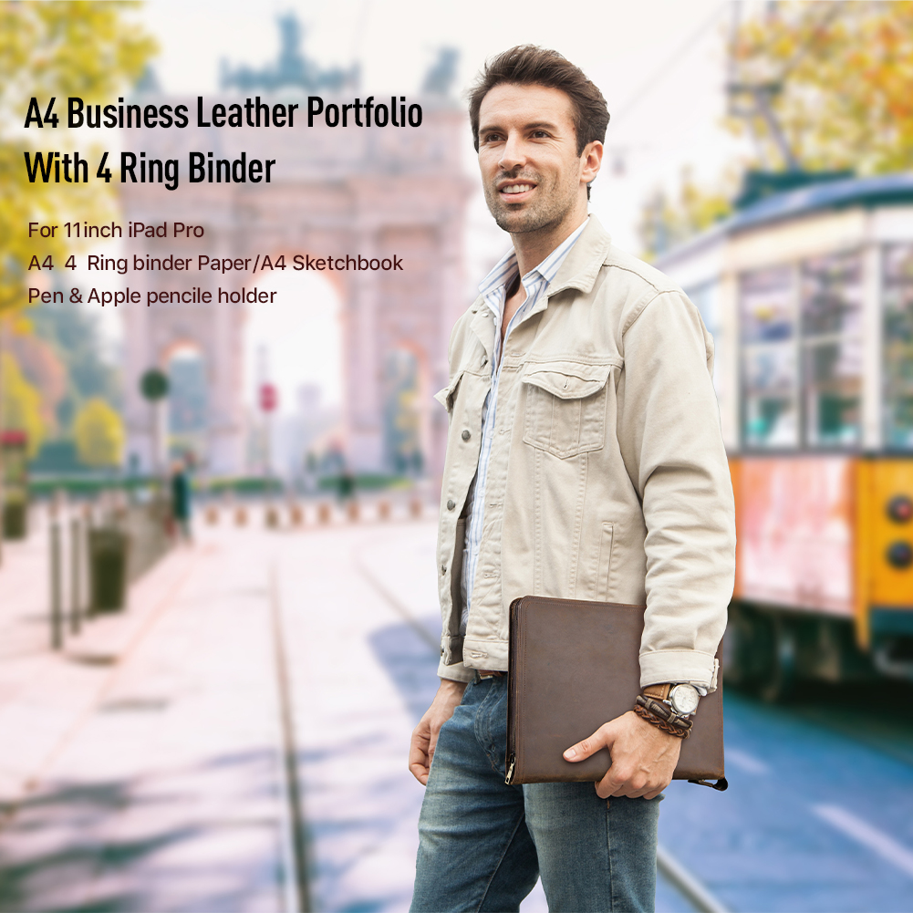 Luxury Retro A4 Cowhide Busine - Binder A4 Lever reseña y precio