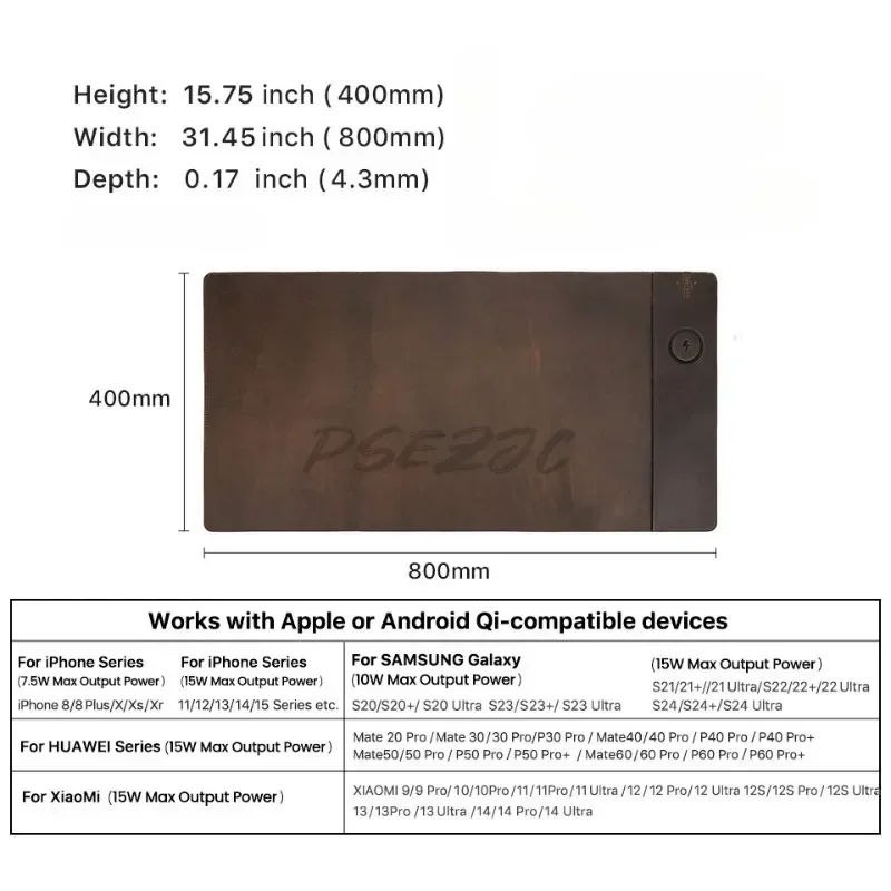 Vintage Cowhide Mouse Pad with - Leather Desk Pad reseña y precio