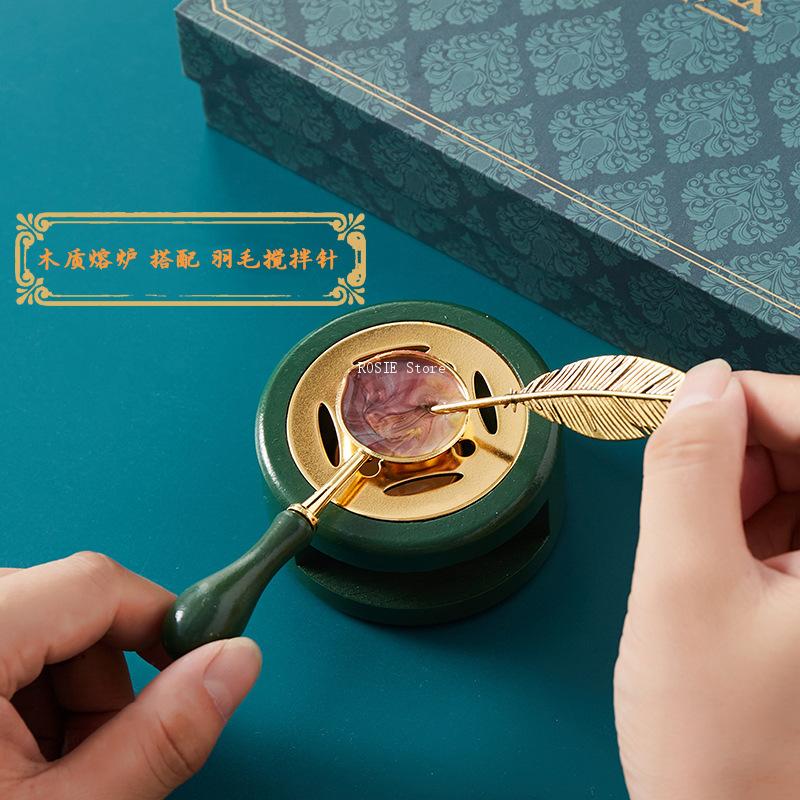 Wax Seal Stamp Set Lacquered S - Wax Seal Stamp Set reseña y precio
