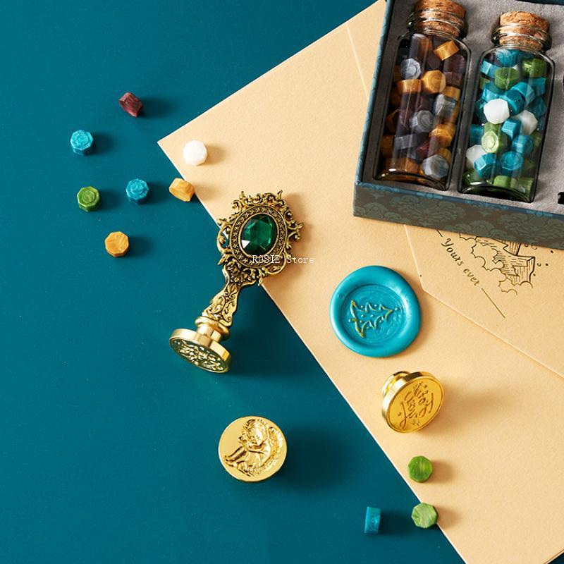 Wax Seal Stamp Set Lacquered S - Wax Seal Stamp Set reseña y precio