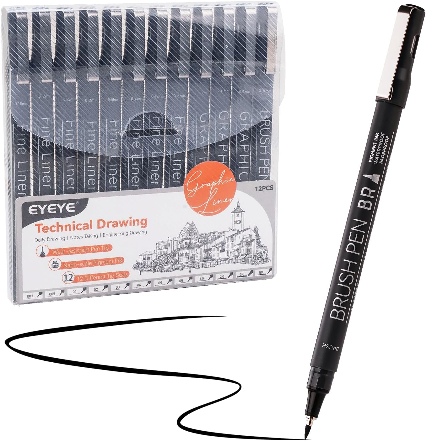 Micro Fineliner Pens Set, 12 B - Archive Box Set reseña y precio