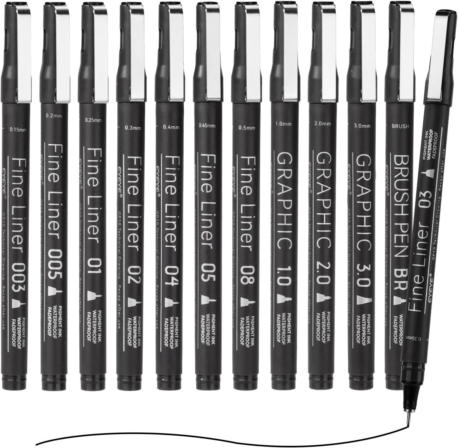 Micro Fineliner Pens Set, 12 B - Archive Box Set reseña y precio