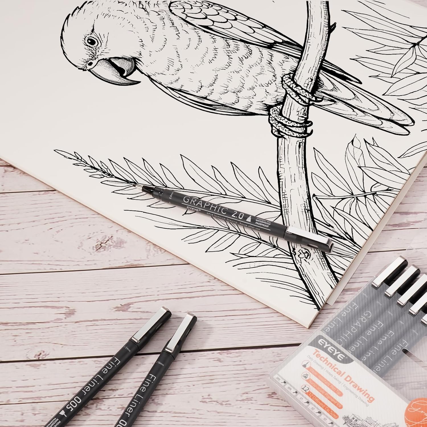 Micro Fineliner Pens Set, 12 B - Archive Box Set reseña y precio