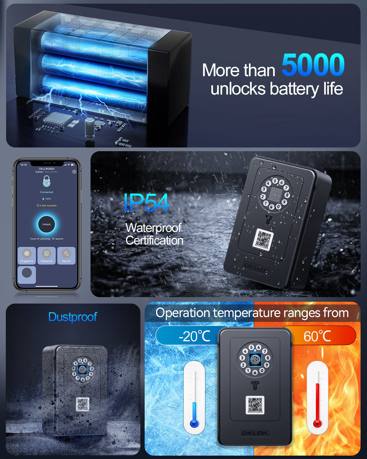 Hollarm Fingerprint Password S - Card Index Box reseña y precio