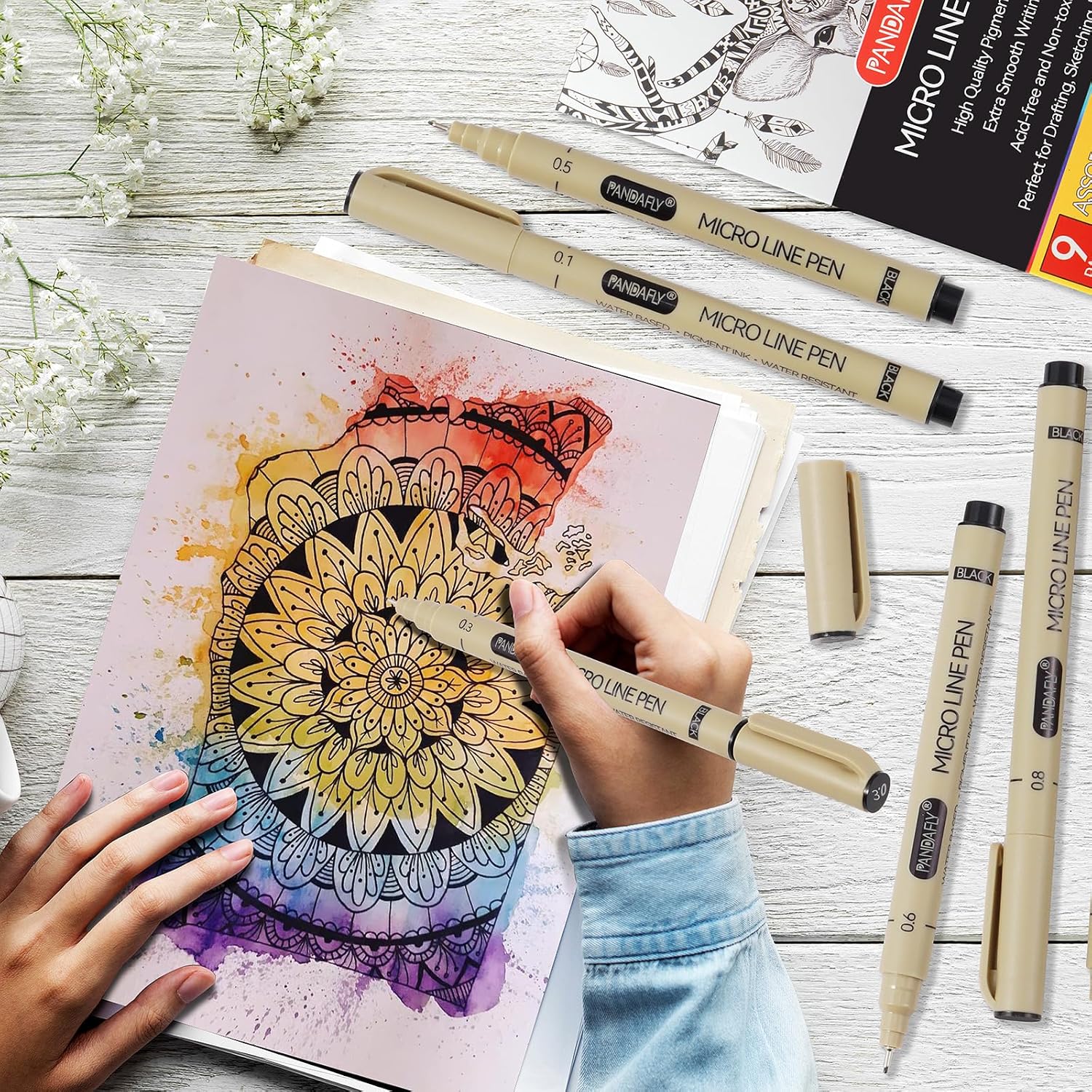 Black Micro-Pen Fineliner Ink  - Archive Box Set reseña y precio