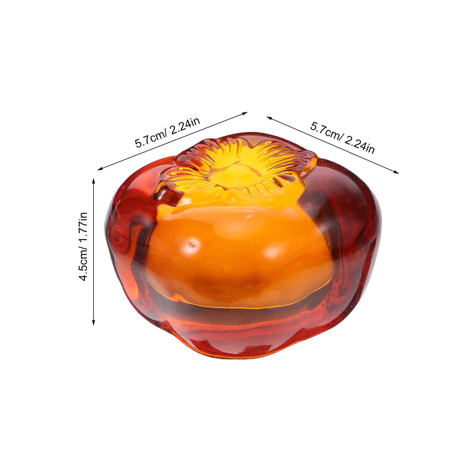 Heavy Glass Persimmon Paperwei - Book Weight Glass reseña y precio
