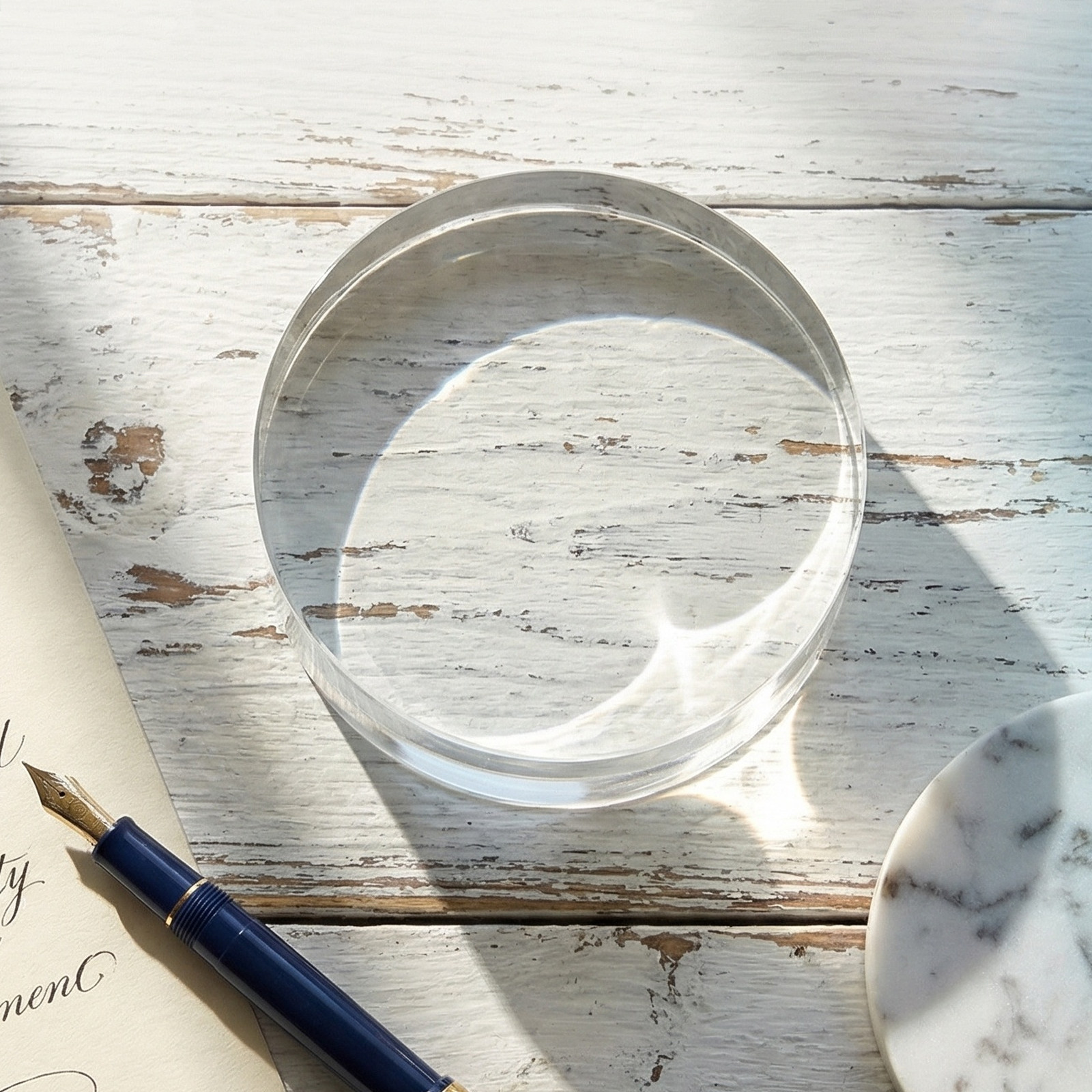 3.15 Inch Round Clear Crystal  - Paper Weight Crystal reseña y precio