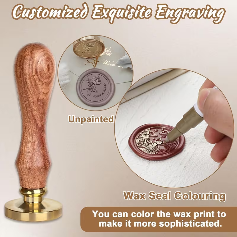 Custom Your Logo 25/30/40/50mm - Wax Seal Stamp Set reseña y precio