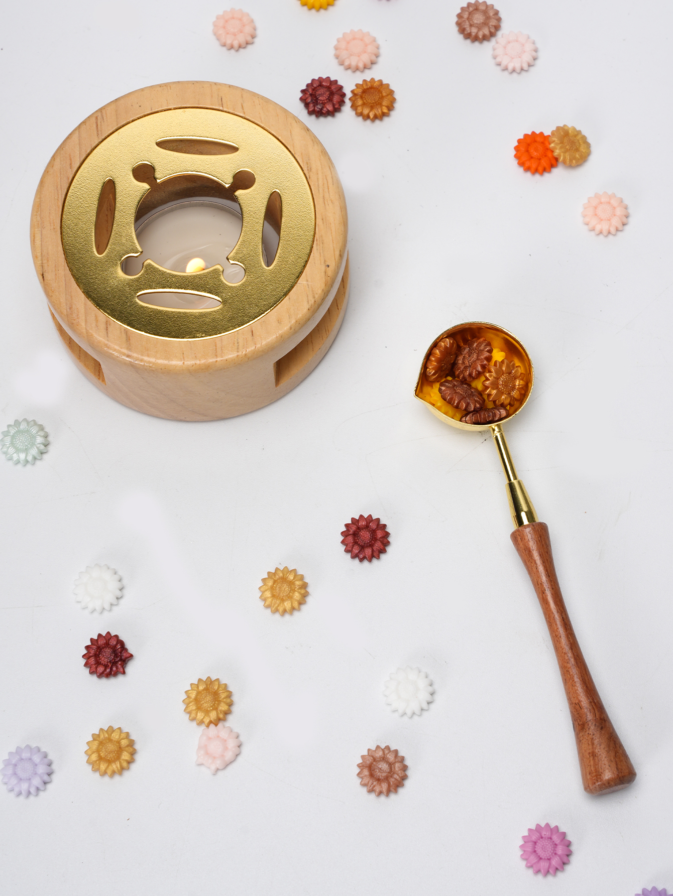 1set Wax Seal Set Wood Wax Mel - Wax Seal Stamp Set reseña y precio