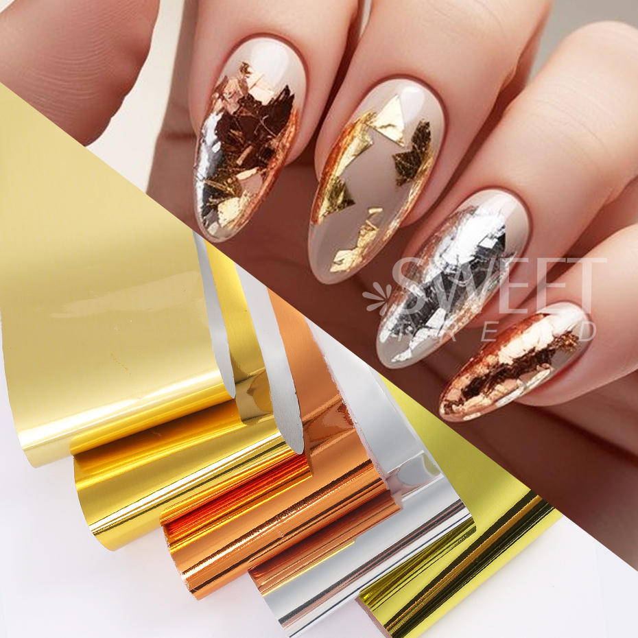 10pcs Metallic Nail Transfer F - Gel Refill Pack reseña y precio