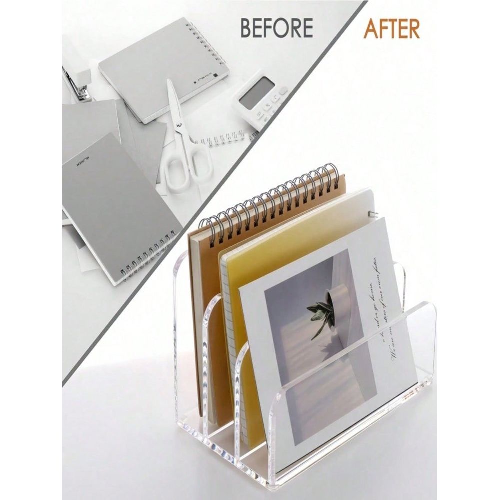 Acrylic File Folder, Desk File - Magazine Holder Rack reseña y precio
