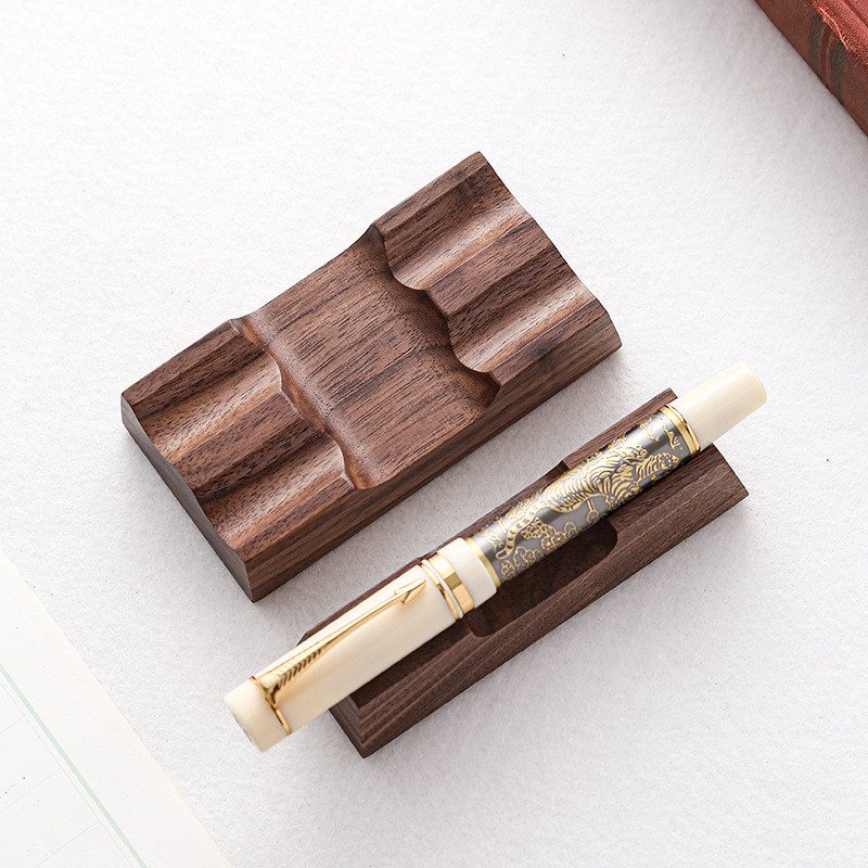 Walnut Wood Pen Holder Stand f - Pen Rest Single reseña y precio