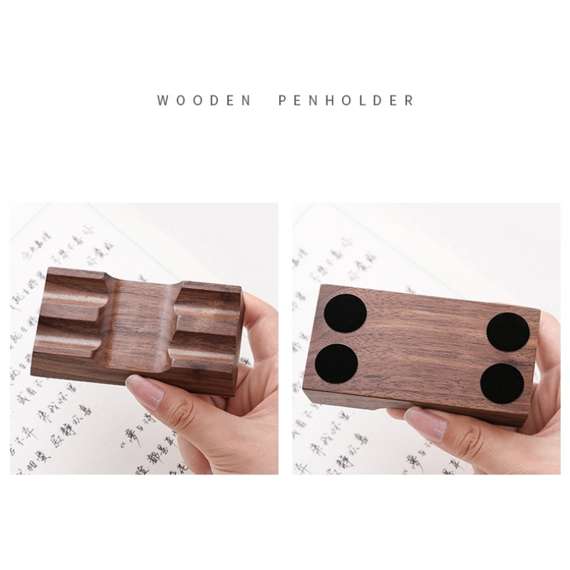 Walnut Wood Pen Holder Stand f - Pen Rest Single reseña y precio