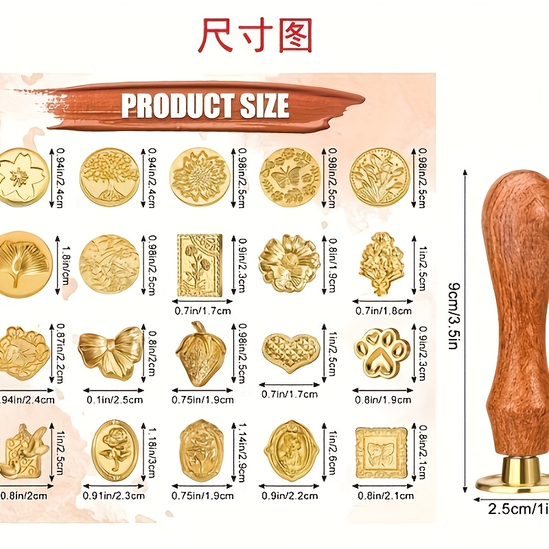 21pc wax stamp set with variou - Wax Seal Stamp Set reseña y precio