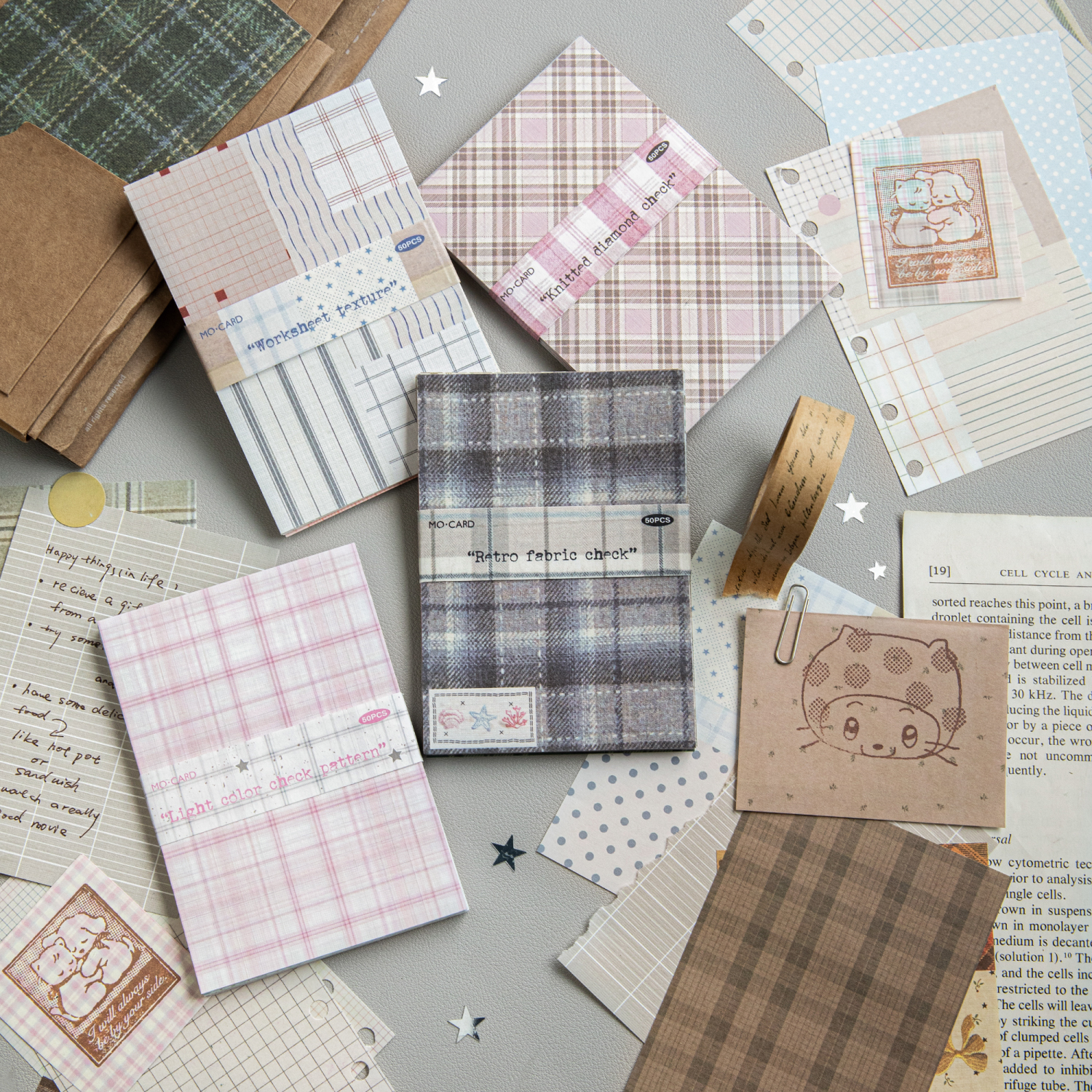 50pcs creative plaid Decor Scr - Ink Blotter Paper reseña y precio