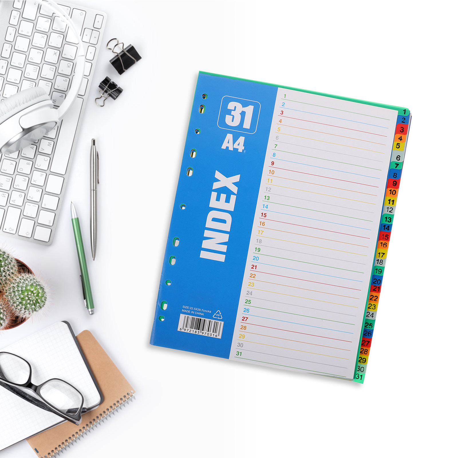 1Set A4 11-Hole PP Index Divid - Tab Divider A4 reseña y precio