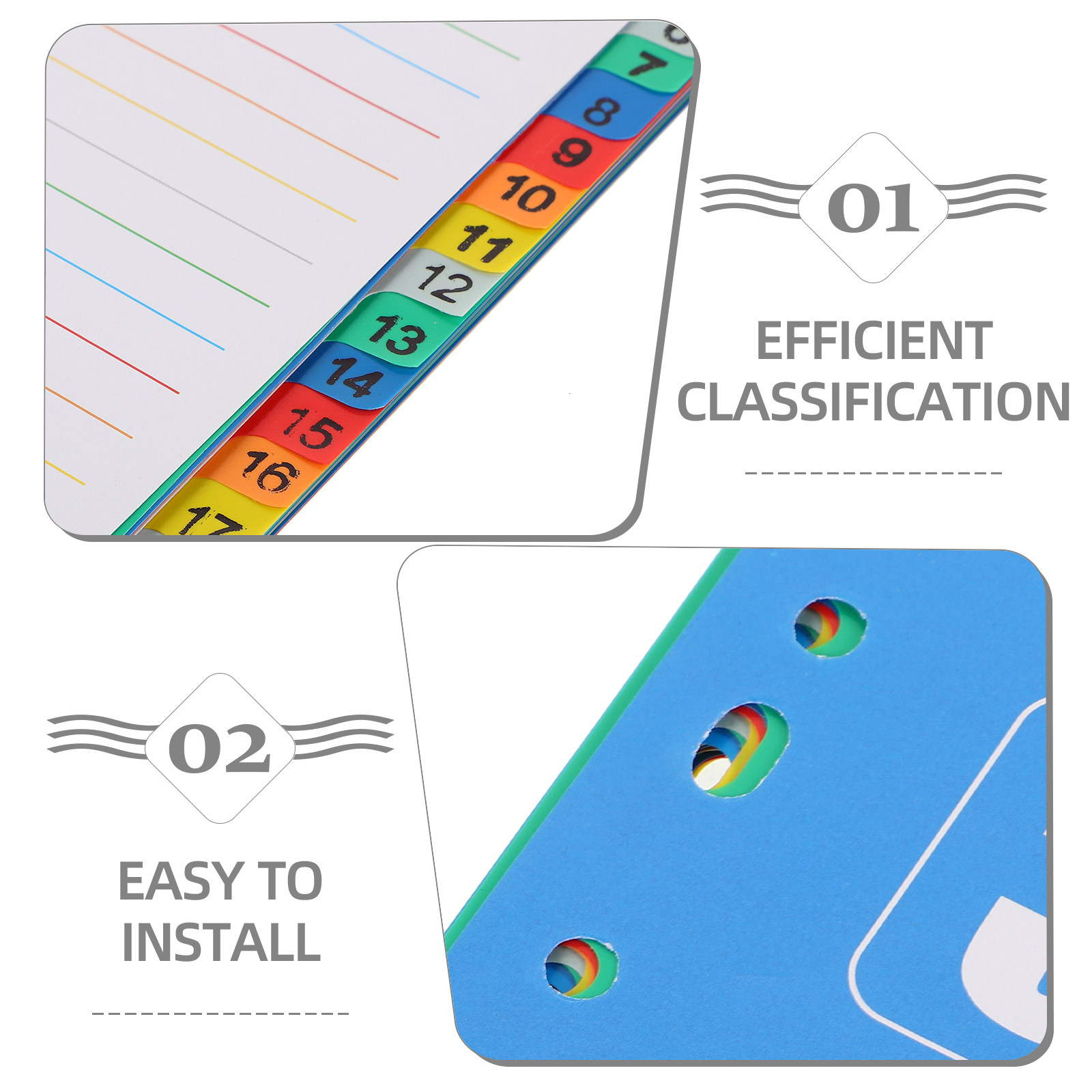1Set A4 11-Hole PP Index Divid - Tab Divider A4 reseña y precio
