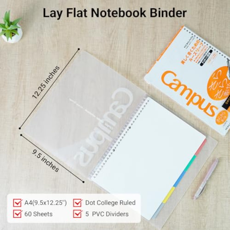 5 Subject Spiral Notebook, Cam - Tab Divider A4 reseña y precio