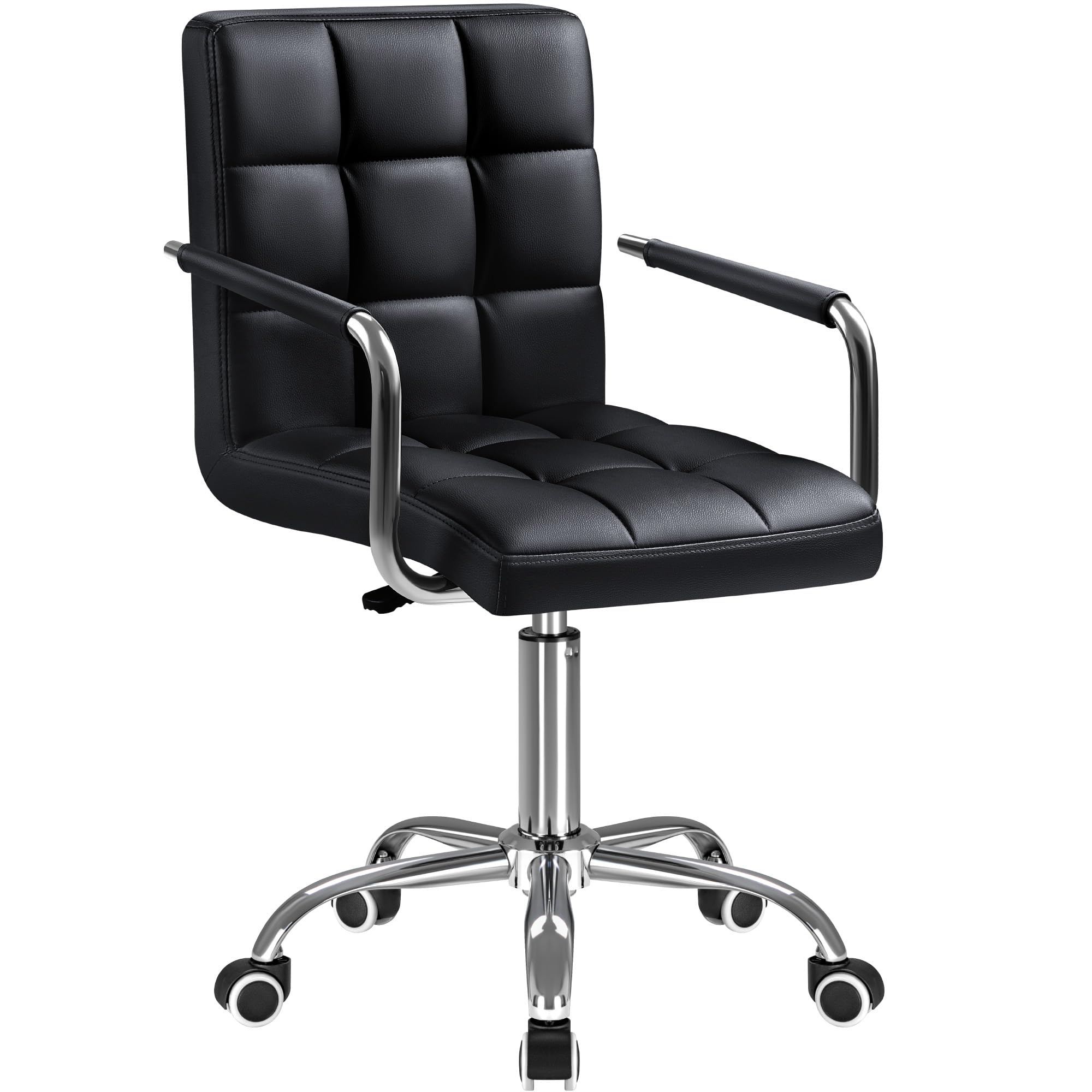 Black PU Leather Swivel Office - Leather Desk Pad reseña y precio