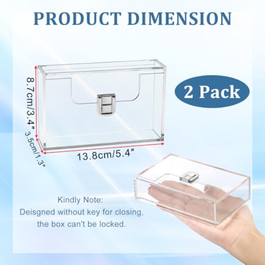 2 Pack Clear Acrylic Index Car - Card Index Box reseña y precio