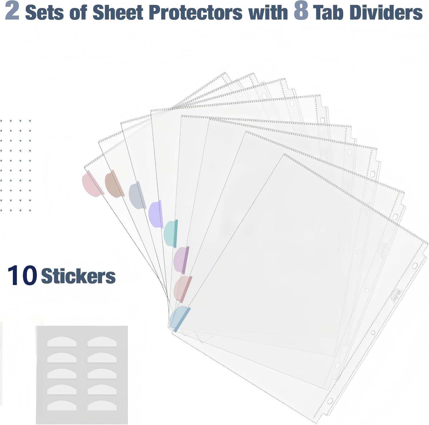 A4 Clear Sheet Protectors with - Tab Divider A4 reseña y precio