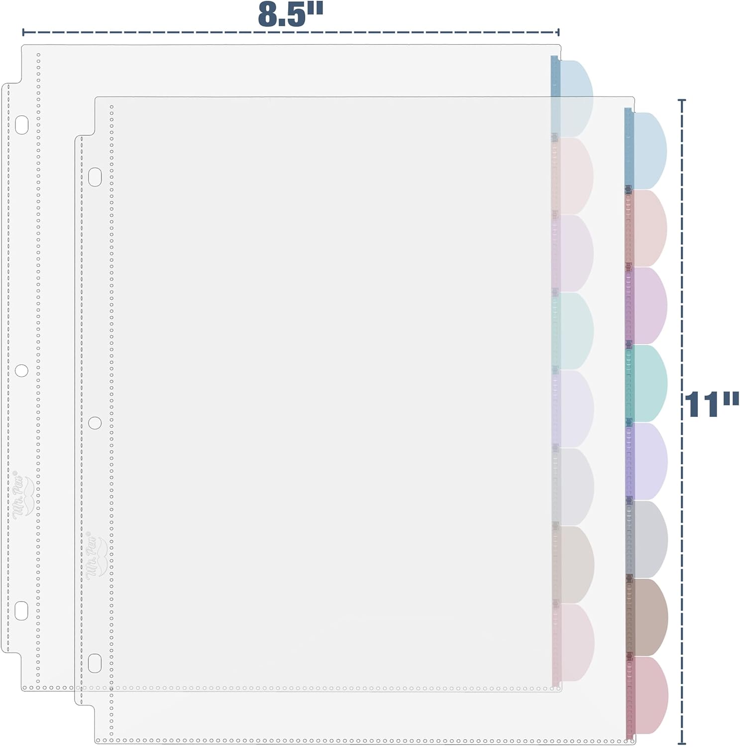 A4 Clear Sheet Protectors with - Tab Divider A4 reseña y precio