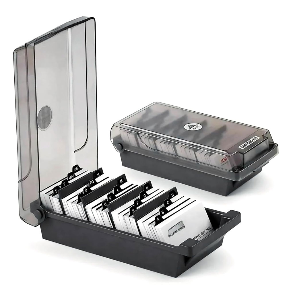 Desktop Business Card Box, Lar - Card Index Box reseña y precio