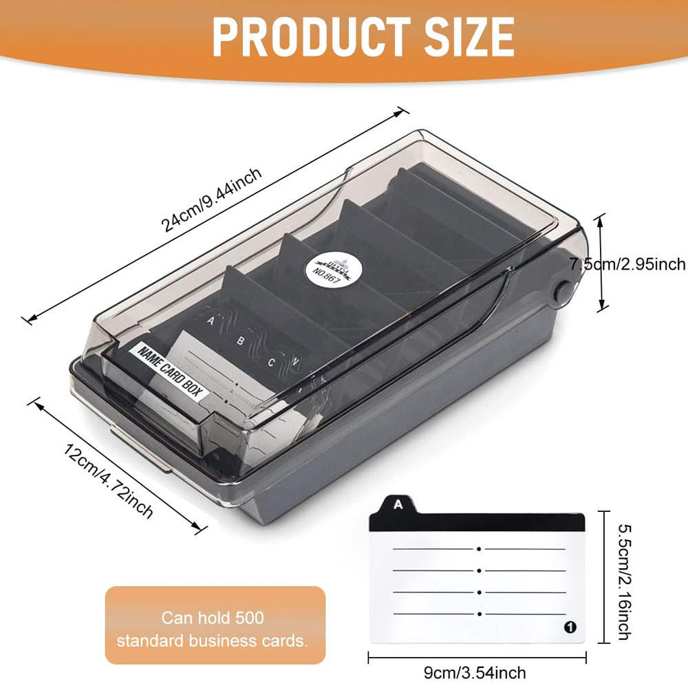 Desktop Business Card Box, Lar - Card Index Box reseña y precio