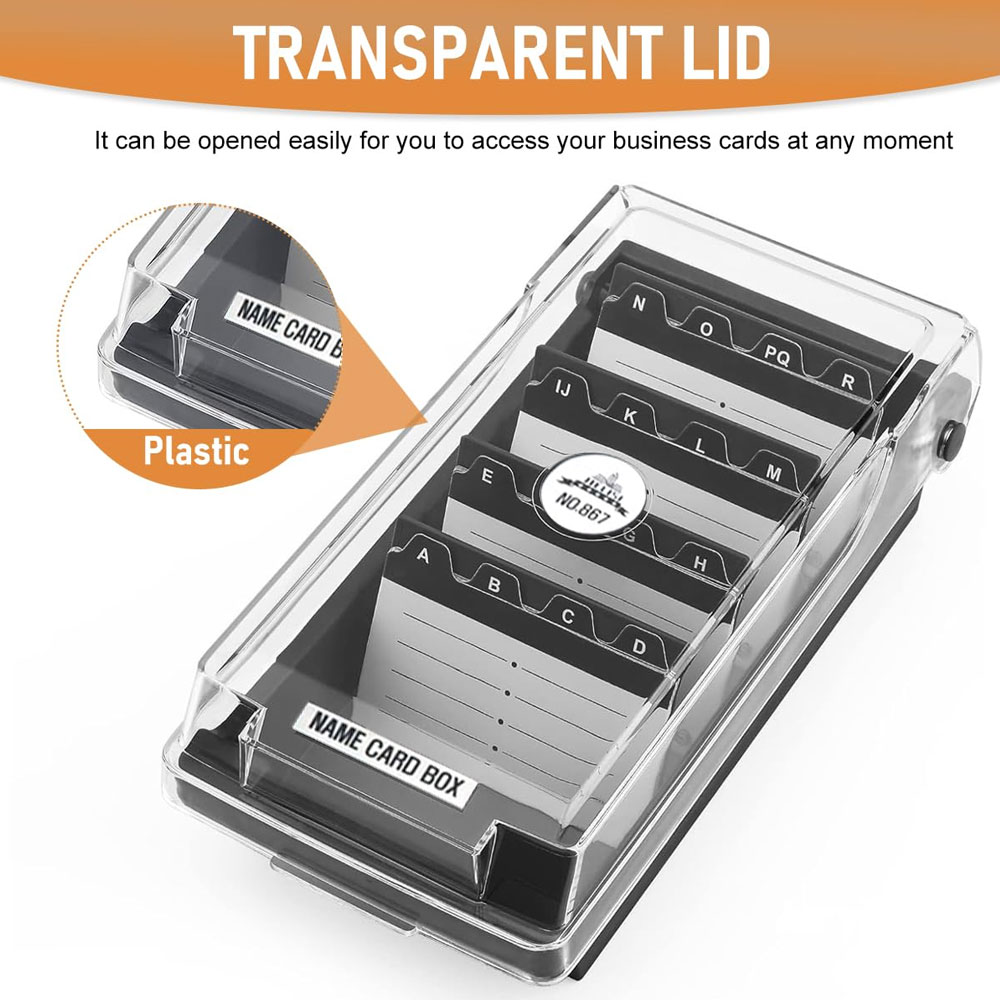 Desktop Business Card Box, Lar - Card Index Box reseña y precio