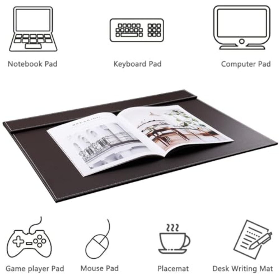Ultra-Smooth PU Leather Desk P - Leather Desk Pad reseña y precio
