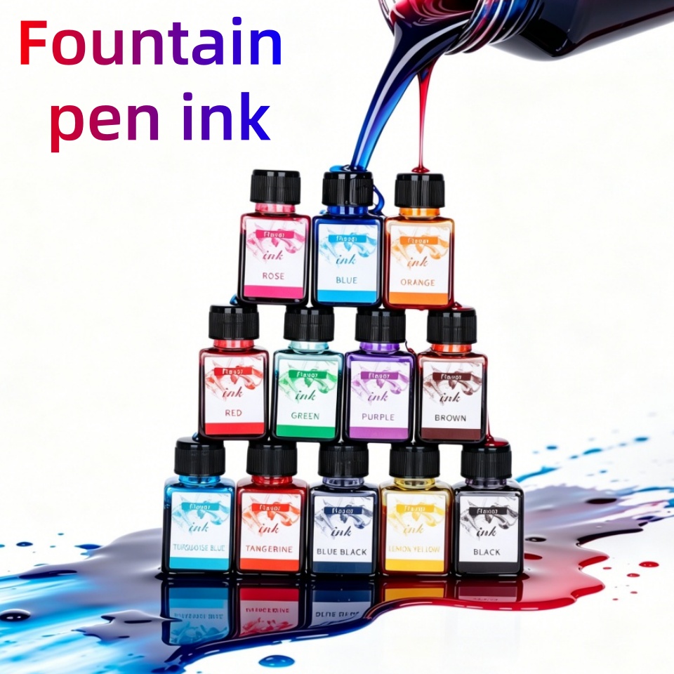 12-colors fountain pen ink, 25 - Fountain Pen Bottled Ink reseña y precio