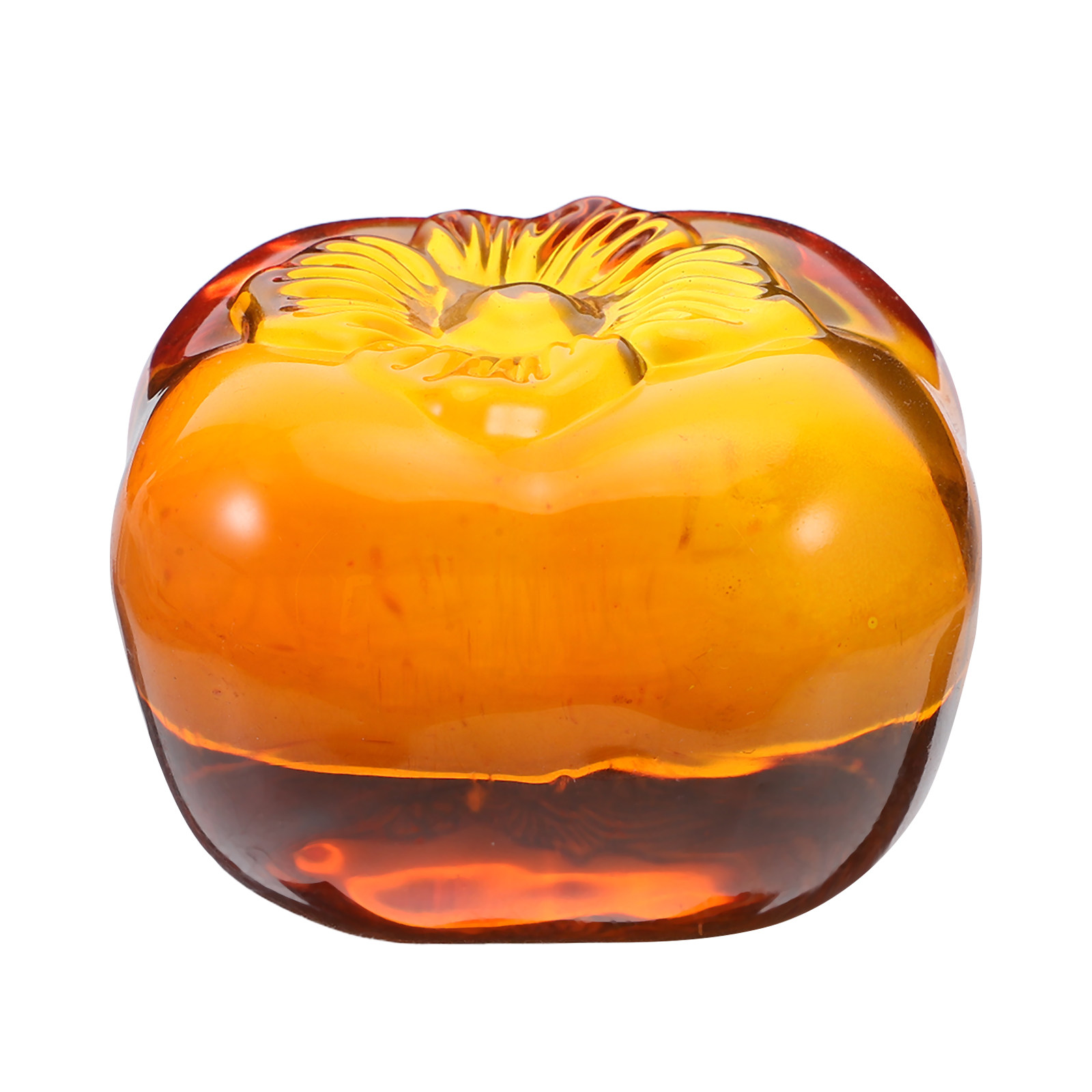 Crystal Persimmon Desk Paperwe - Book Weight Glass reseña y precio