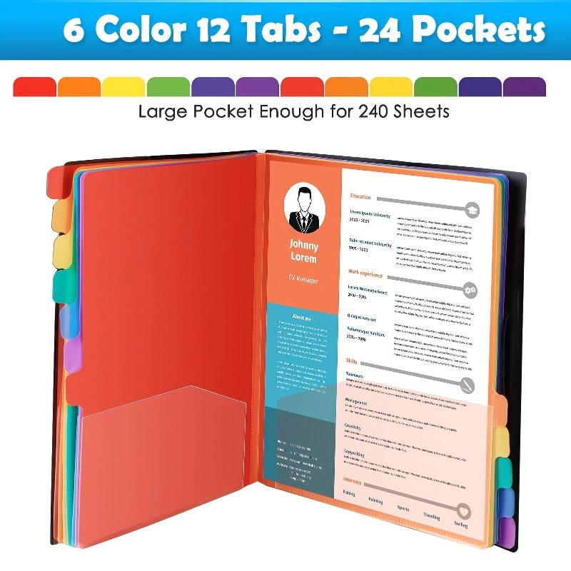 1Pc Black/White Cover Multi-La - Tab Divider A4 reseña y precio