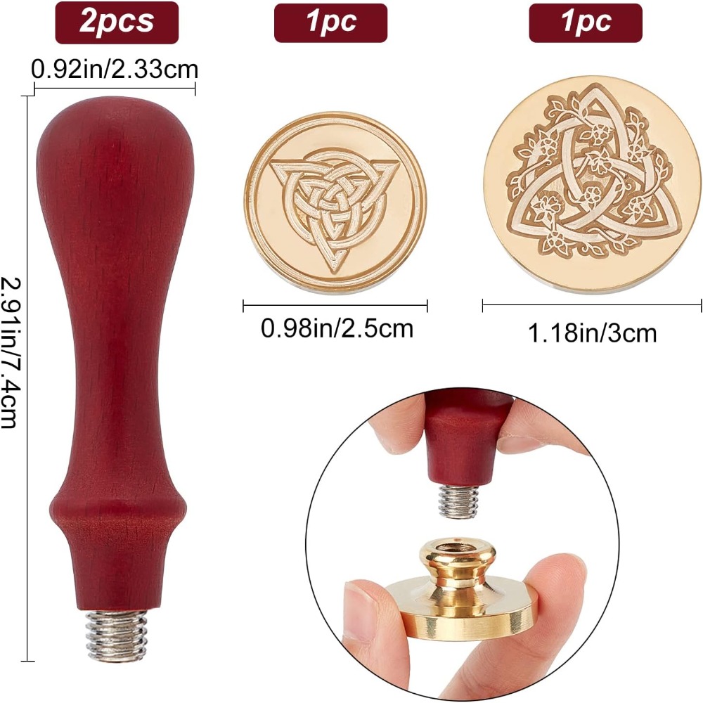 2 Set Celtic Knot Wax Seal Sta - Wax Seal Stamp Set reseña y precio